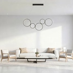 Brilagi - LED závesný luster ECHO na lankách LED/60W/230V 4000K 100 cm čierny