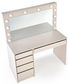 Toaletný stolík Hollywood XL II, krémová