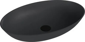 Polysan Banera umývadlo na dosku 60x40 cm antracit mat bez prepadu 14397.51