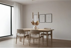 Závesné svietidlo Tuba, 2x béžové kovové tienidlo