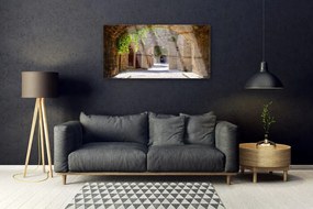 Skleneny obraz Zunel ulička architektúra 120x60 cm