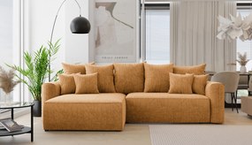 Rohová sedačka Baria (L) (horčicová). Akcia -20%. Vlastná spoľahlivá doprava až k Vám domov. 1133079