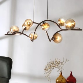 ONLI - Luster na lanku FRIDA 8xG9/10W/230V medená