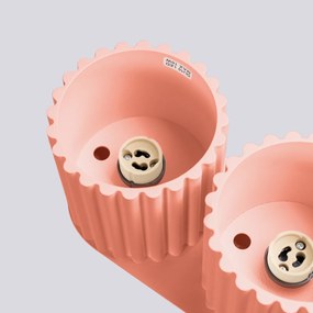 Stropné svietidlo Aura, 2x ružové hliníkové tienidlo, (10 cm)