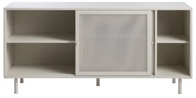 Sivá kovová komoda s posuvnými dverami 160x75x47 cm Veep – Unique Furniture