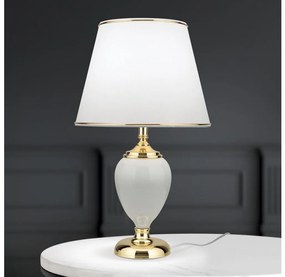 Orion LA 4-1229 - Stolná lampa OVUM 1xE27/40W/230V 48 cm keramika biela/zlatá LA 4-1229 gold