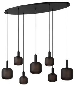 Lucide 45405/07/30 - Luster na lanku ELOISE 7xE27/40W/230V čierna