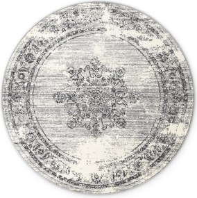 Hanse Home, Kusový koberec Gloria Lydia 106254 Creme Grey kruh, 160x160 (priemer) kruh, šedá, chodba / predsieň