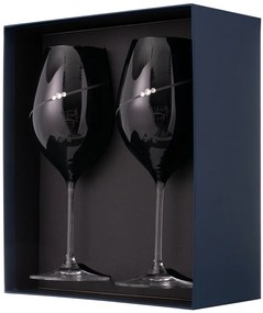 Diamante poháre na červené víno Silhouette City Black s kryštály Swarovski 470 ml 2KS