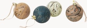Sklenené vianočné ozdoby Marble, 4 ks