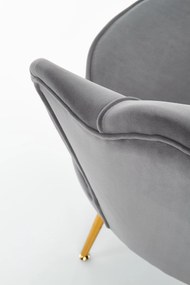 Relaxačné kreslo Altha (sivá + zlatá). Akcia -13%. Vlastná spoľahlivá doprava až k Vám domov. 1039465