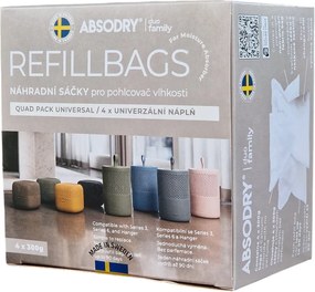 Náhradné náplne do pohlcovača vlhkosti v súprave 4 ks Absodry Duo Family Bag – Everbrand Sweden