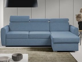 Rohová sedacia súprava Mistic, denimovo modrá látka%