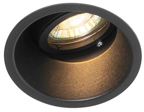 Inteligentné zapustené bodové svetlo čierne nastaviteľné vrátane Wifi GU10 - Alloy