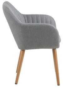 Svetlosivá jedálenská stolička Actona Emilia