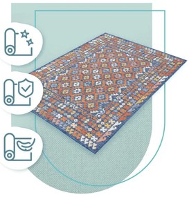 Obojstranný koberec Echo Aztec Navy