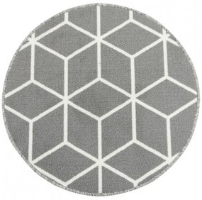 Protišmykový koberec Cubes 19 svetlosivý