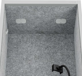 Akustická kabína SALLY MentalBox 600 mm – sivý korpus, sivé sedadlo