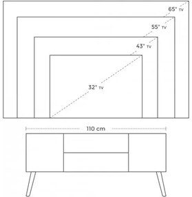 Stolík pod televízor VASAGLE LTV08BX