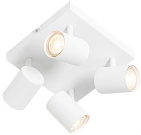 Moderné stropné svietidlo biele 4-svetlá nastaviteľné štvorcové - Jeana