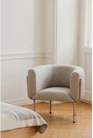 Sivé vlnené kreslo Ubi – noo.ma