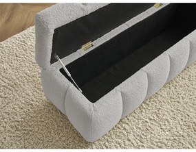 Svetlosivá lavica z textílie buklé Mont Blanc – Bobochic Paris