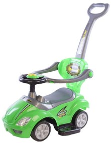 Detské odrážadlo s vodiacou tyčou 3v1 Baby Mix Mega Car zelené