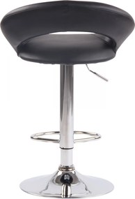 2x Barová stoličkaOlinda - koženka, chróm rám - čierna