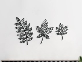 drevko Drevená nálepka Listy stromov Rozmer obrazu: 22,5 x 44,5 cm, Farba dekorácie: Čierna