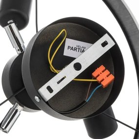 Luster na tyči HELEN 3xE27/15W/230V čierna/lesklý chróm