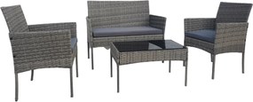 CH Súprava ratanového nábytku -šedá
