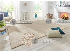 Krémový koberec 160x240 cm Wolly – BT Carpet