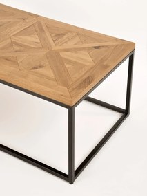 Konferenčný stolík Indus 114 cm z masívu dub prírodný/grafit