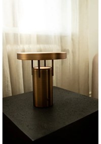 LED stmievateľná stolová lampa v bronzovej farbe s kovovým tienidlom (výška 28 cm) BringMe – Hübsch