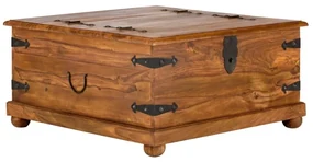 furniture-nabytek.cz - Masívny konferenčný stolík Merlin z palisandru, lakovaný, hnedý – 95×95×45 cm