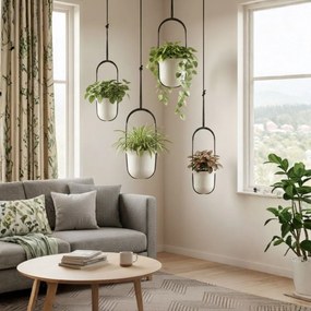 Závěsný květináč AERA HANG 17,9 cm béžový