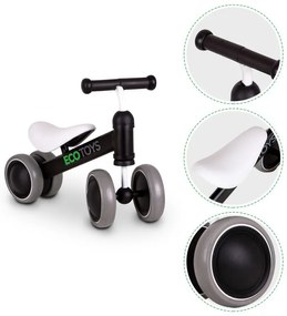 Odrážadlo/minibicykel, sivé, Ecotoys
