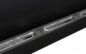 Závesný biokrb na stenu GRAND ČIERNY MAT SO SKLOM 120x40x12