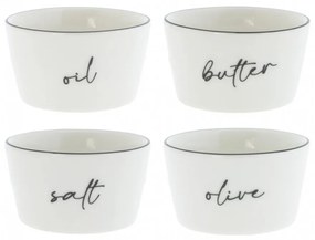 Bowl Small Ass 4 designs Salt/Butter/Oil/Olive 


 /set 3 ks/ cena za ks