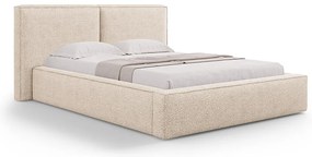 Micadoni Jodie dizajnová posteľ - Béžová, Bouclé, 200 cm