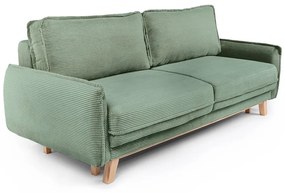 Svetlozelená menčestrová rozkladacia pohovka 218 cm Tori – Bonami Selection
