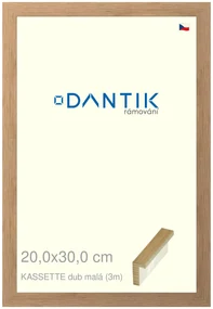 DANTIK rám na obraz 20x30 | KASSETTE dub malá (Sklo Čiré)