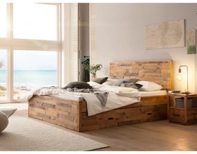 furniture-nabytek.cz - Masívna posteľ Mayari 180x200 s úložným priestorom, borovica, lakovaná