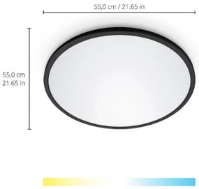 WiZ - LED Stmievateľné stropné svietidlo SUPERSLIM LED/32W/230V čierna Wi-Fi