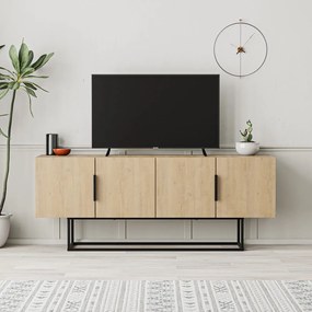 TV stolík v dekore duba v prírodnej farbe 140x55 cm Titan – Marckeric