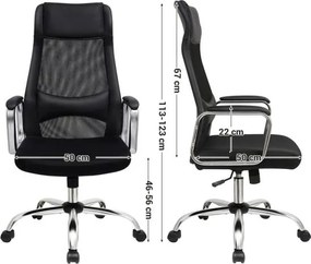 Kancelárska ergonomická stolička, čierna