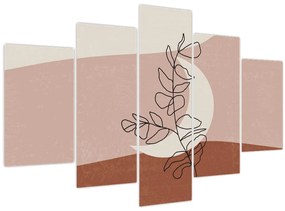 Obraz - Boho listy N⁰2 (150x105 cm)