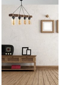 Luster na reťazi JASMIN 4xE27/40W/230V hnedá/béžová