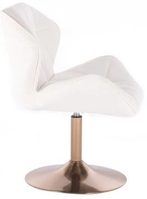 LuxuryForm DESIGN Stolička MILANO na zlatom tanieri - biela