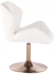 LuxuryForm DESIGN Stolička MILANO na zlatom tanieri - biela